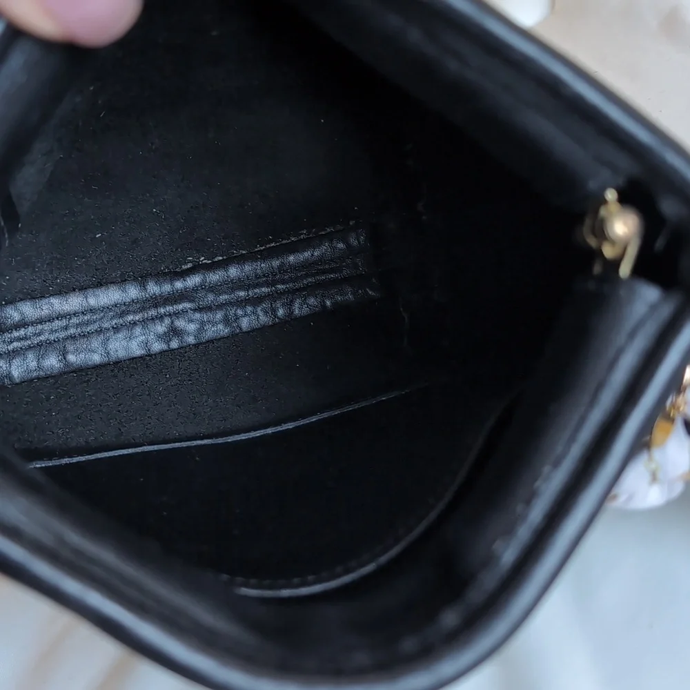 Vintage Rare Old Coach🖤  9990 Gorgeous Leather Crossbody Bag With Bling - Picture 16 of 17